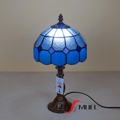 Custom Wholesale 8 Inch Handmade Antique Stained Glass Tiffany Table Lampe