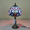 Custom Wholesale 8 Inch Handmade Antique Stained Glass Tiffany Table Lampe 3