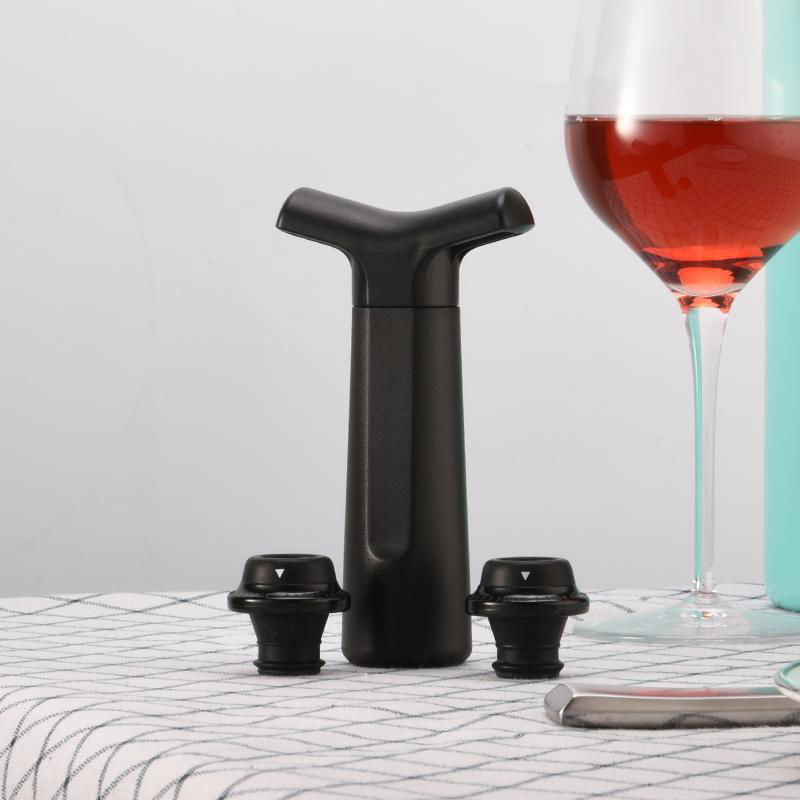 Top Seller Custom Black Vacuum Wine Stopper 