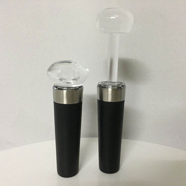 Bar Accessory Wine Set Black Vacuum Wine Stopper 3