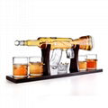 800ml Drinking Vessel Pyrex Glass Crystal Gun Shape Whiskey Decanter 1