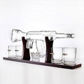 800ml Drinking Vessel Pyrex Glass Crystal Gun Shape Whiskey Decanter 2