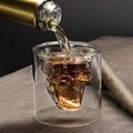Double Wall Cool Crystal Skull Shot Glass Drink Wine Cup for A Whiskey Halloween