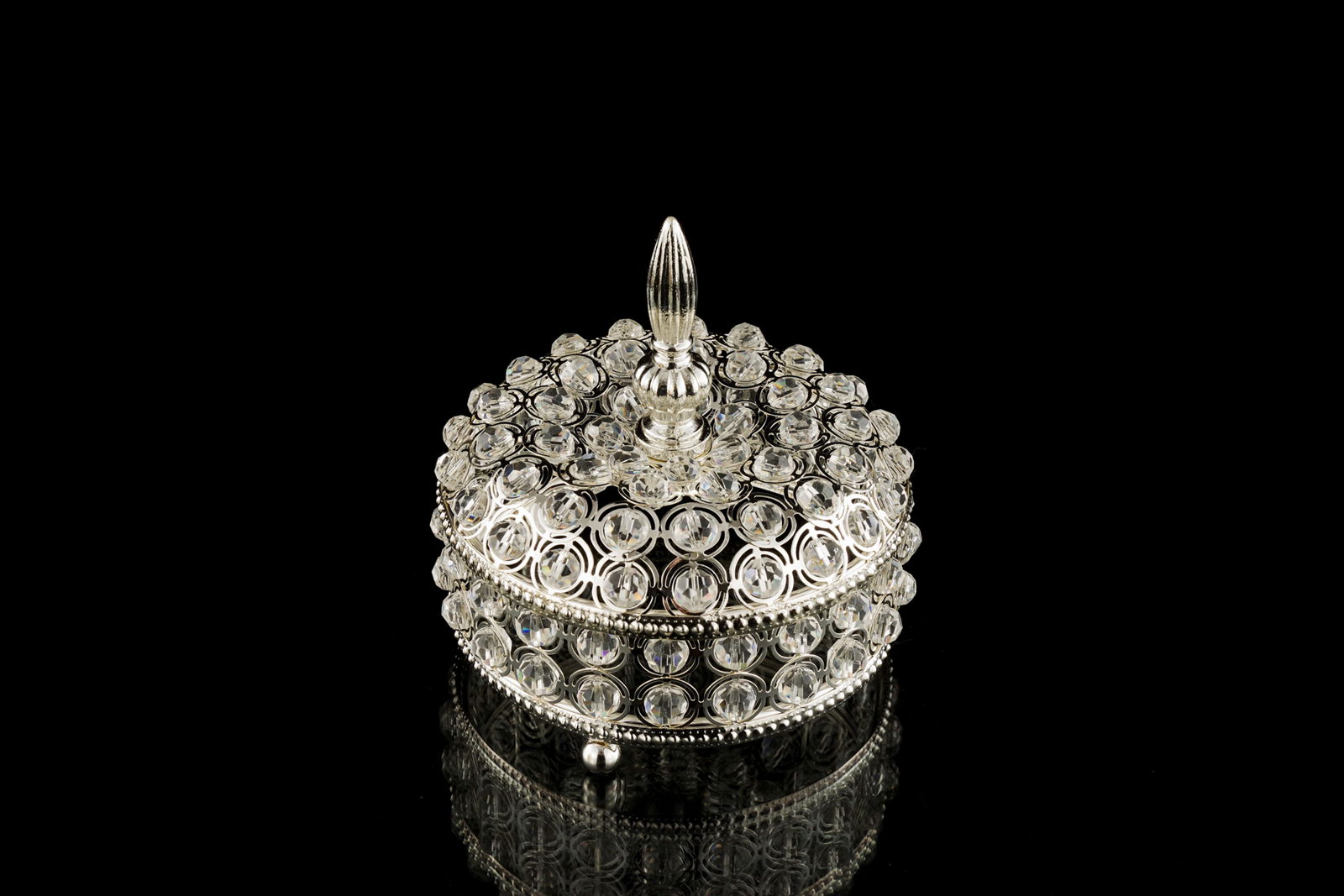 Luxury crystal Jewelry box gold Jewelry display holder Jewel case 3