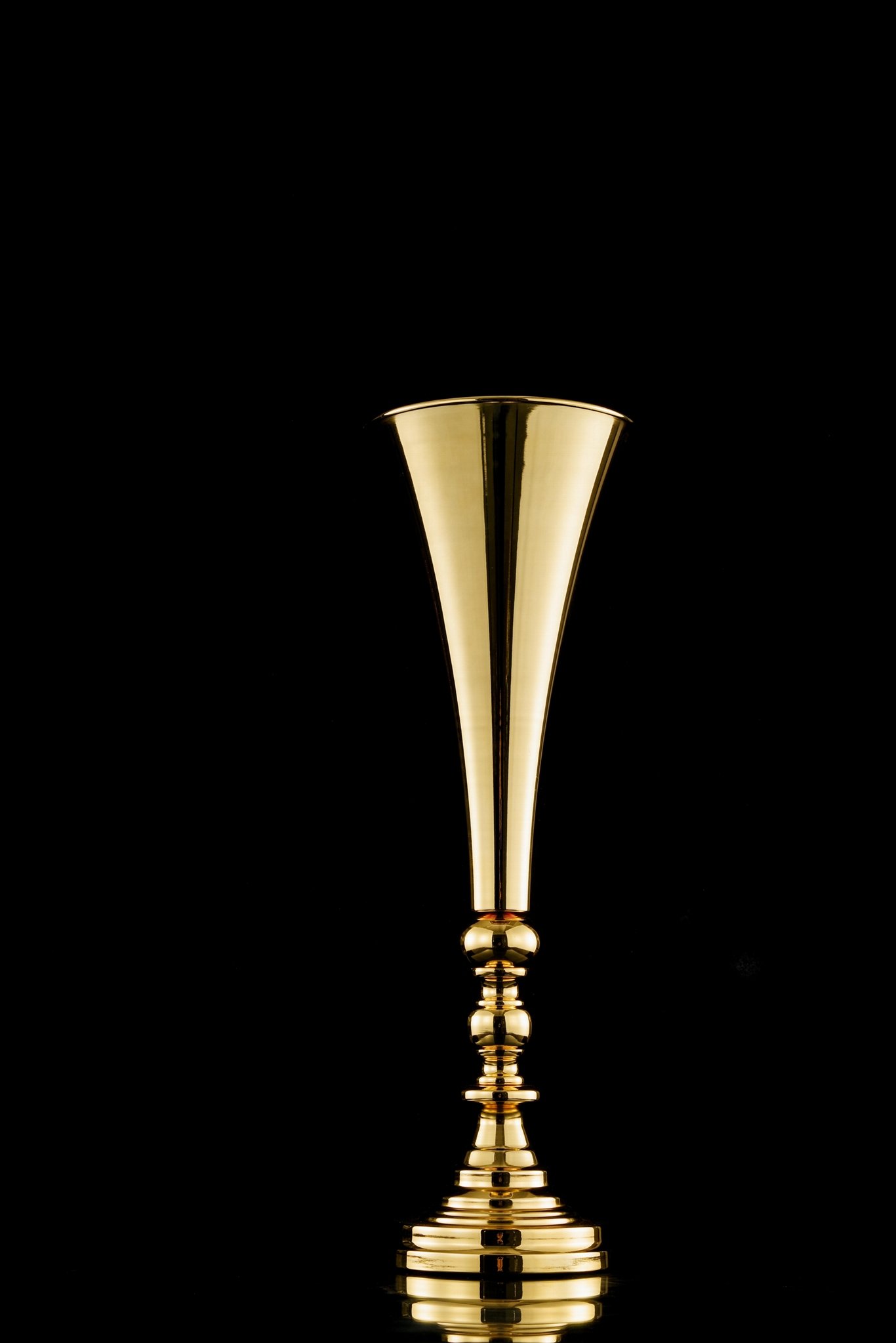 Tall metal Vase|Wedding floral arrangement|gold metal trumpet vase for Homedecor 2