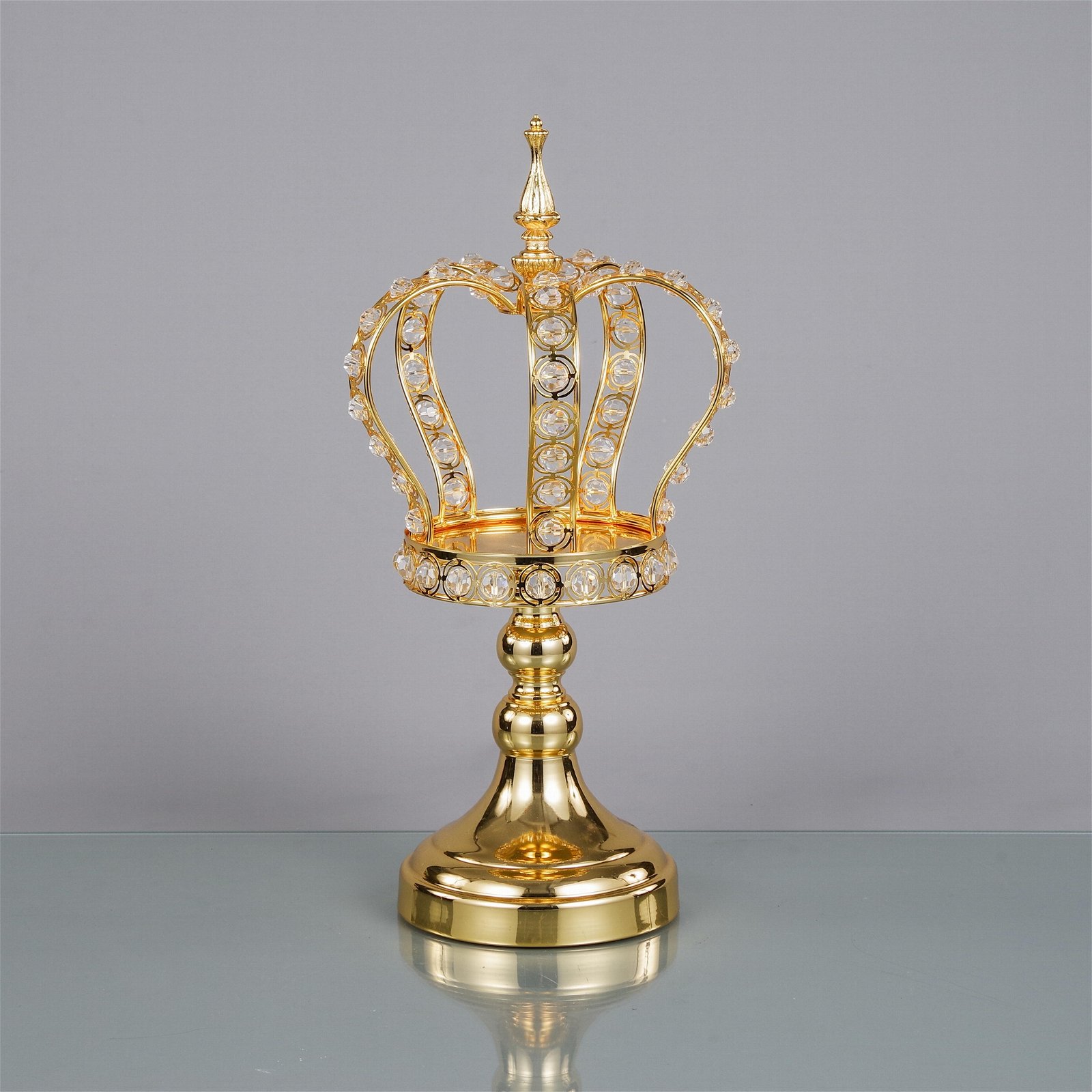 Candle Holders gold Crown Shape Candle Holder crystal Candle Stand   4