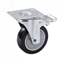 4 Inch Dolly Casters Top Plate with Dual Locking Brake 2