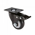 Workbench Casters with Polyurethane Wheels Heavy Duty Swivel Top Plate 2