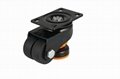 Leveling Casters with Adjustable Leveling Pad Dual-wheel Design