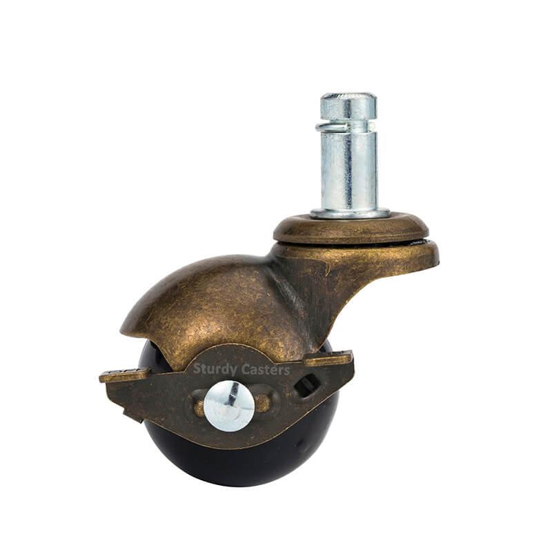 Antique Casters with 2 inch Polyolefin Ball Wheel Safe for All Hardwood