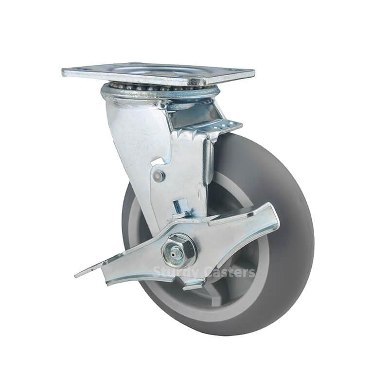 6 in. Rubber Heavy Duty Swivel Casters 3