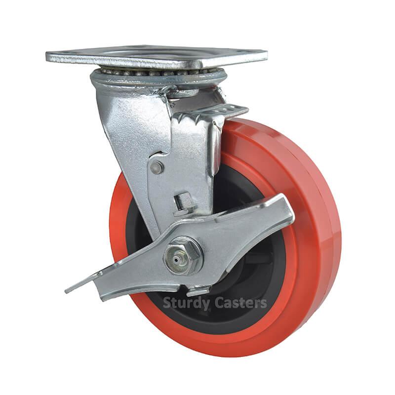 Heavy Duty Locking Casters Swivel Top Plate 2