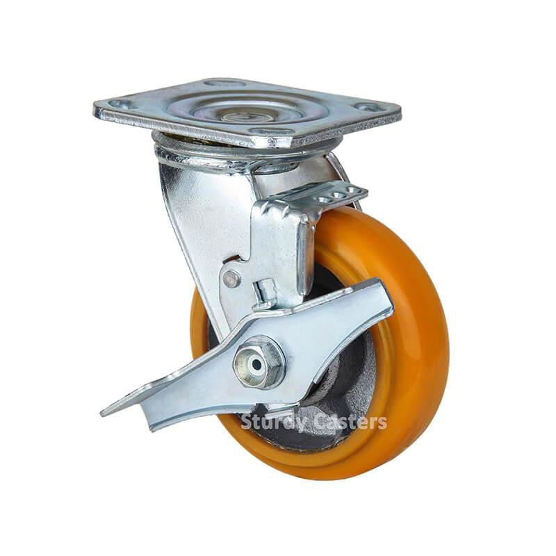 Heavy Duty Locking Casters Swivel Top Plate 3