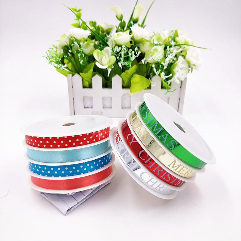 Plastic balloon ribbon customized printing gift wrapping ribbon roll