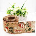 Christmas burlap ribbon custom printing jute ribbon 1