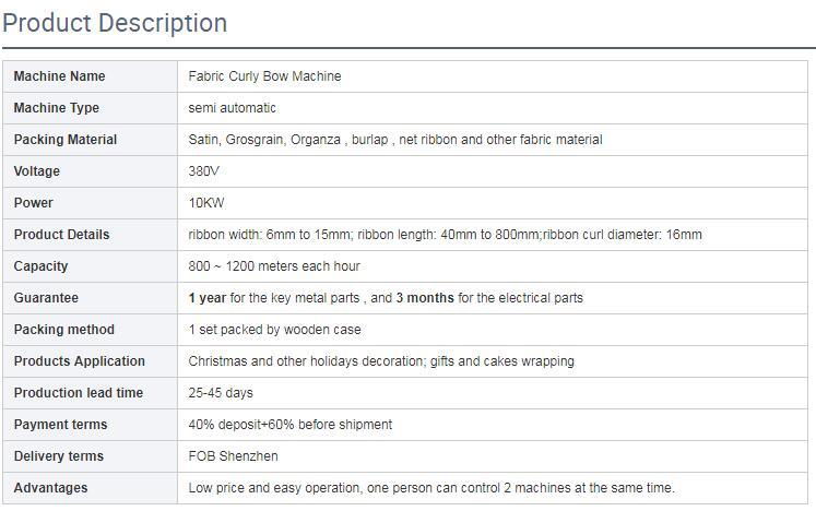woven ribbon curly bow machine crimped flower bow machinery 3