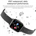 T98 Smart Watch Body Temperature Blood Pressure Monitor Smartwatch IP67 10