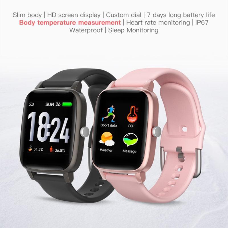 T98 Smart Watch Body Temperature Blood Pressure Monitor Smartwatch 2