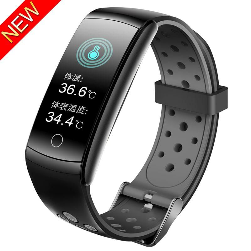 Q8T Temperature Measurement Smart Band heart Rate Monitoring Sports Smart Watch