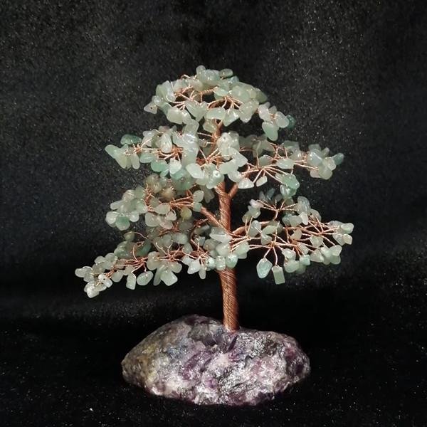 Genuine Rock Quartz Hand Crafted Crystal Gemstone Tree with Wire Wrapped