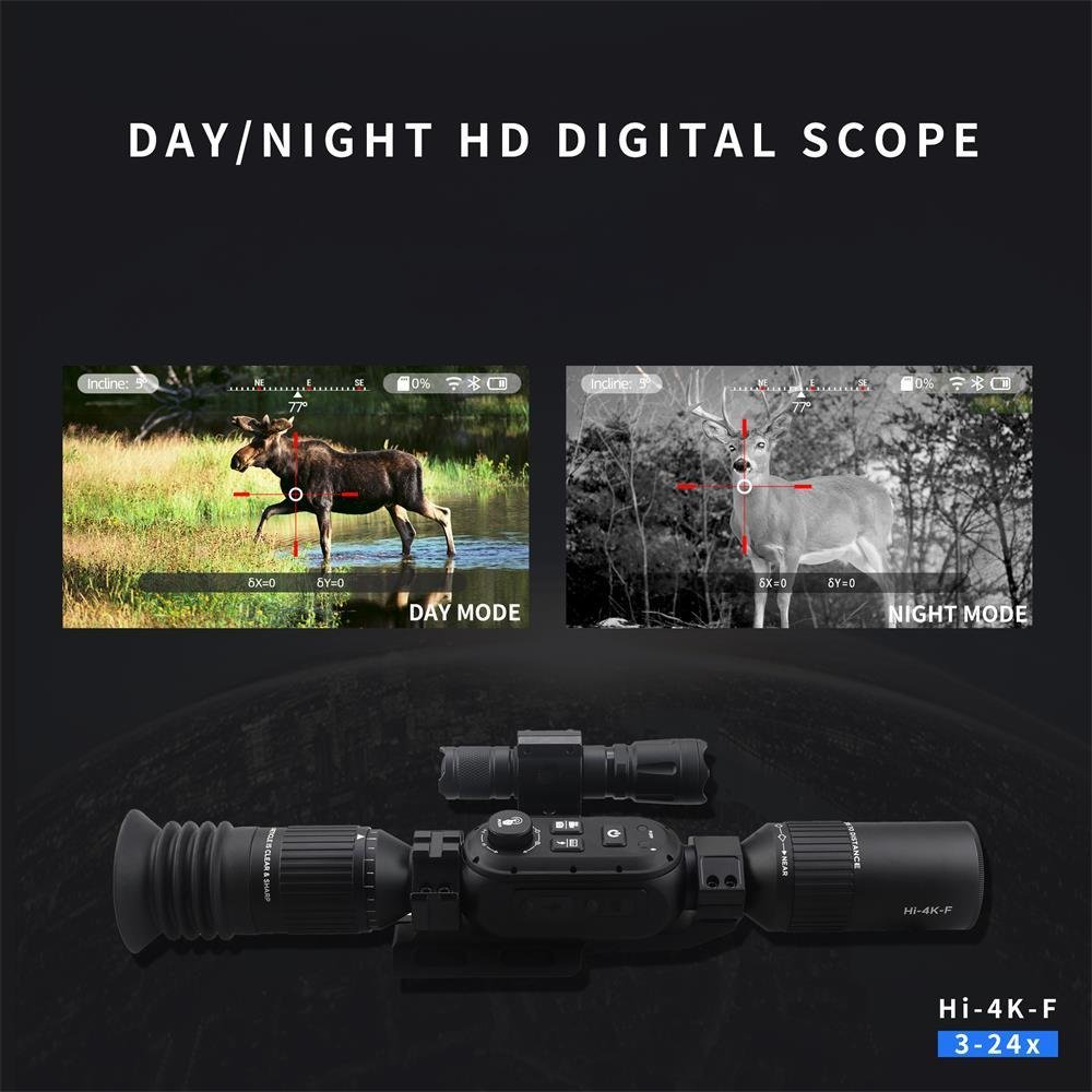 Outdoor Hunting Equipment 3-24X Hi-4K-F HD Wifi Riflescope Night Vision 2