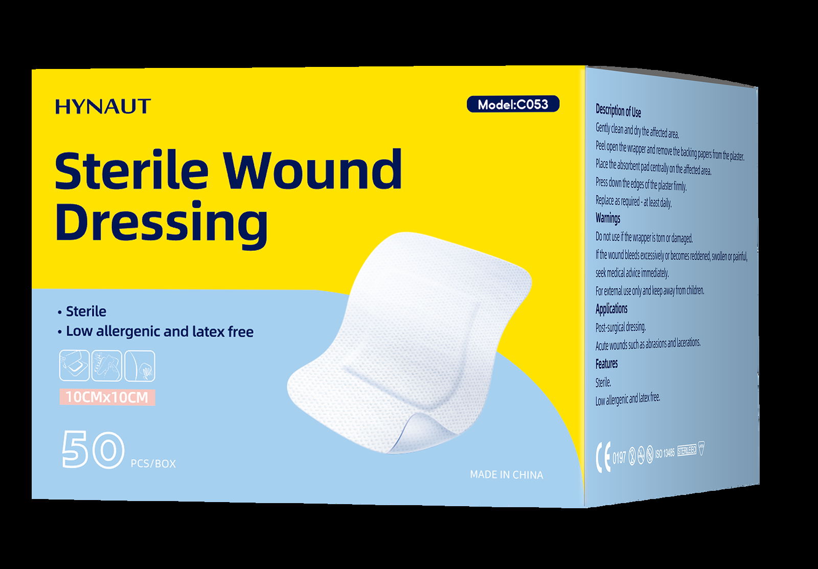 Sterile Wound Dressing HYNAUT (China Manufacturer) Disposable