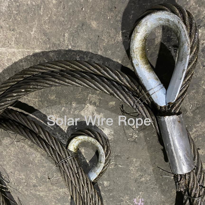 20-100mm Steel Wire Rope Lifting Sling Hard Eye with High Breaking Strength