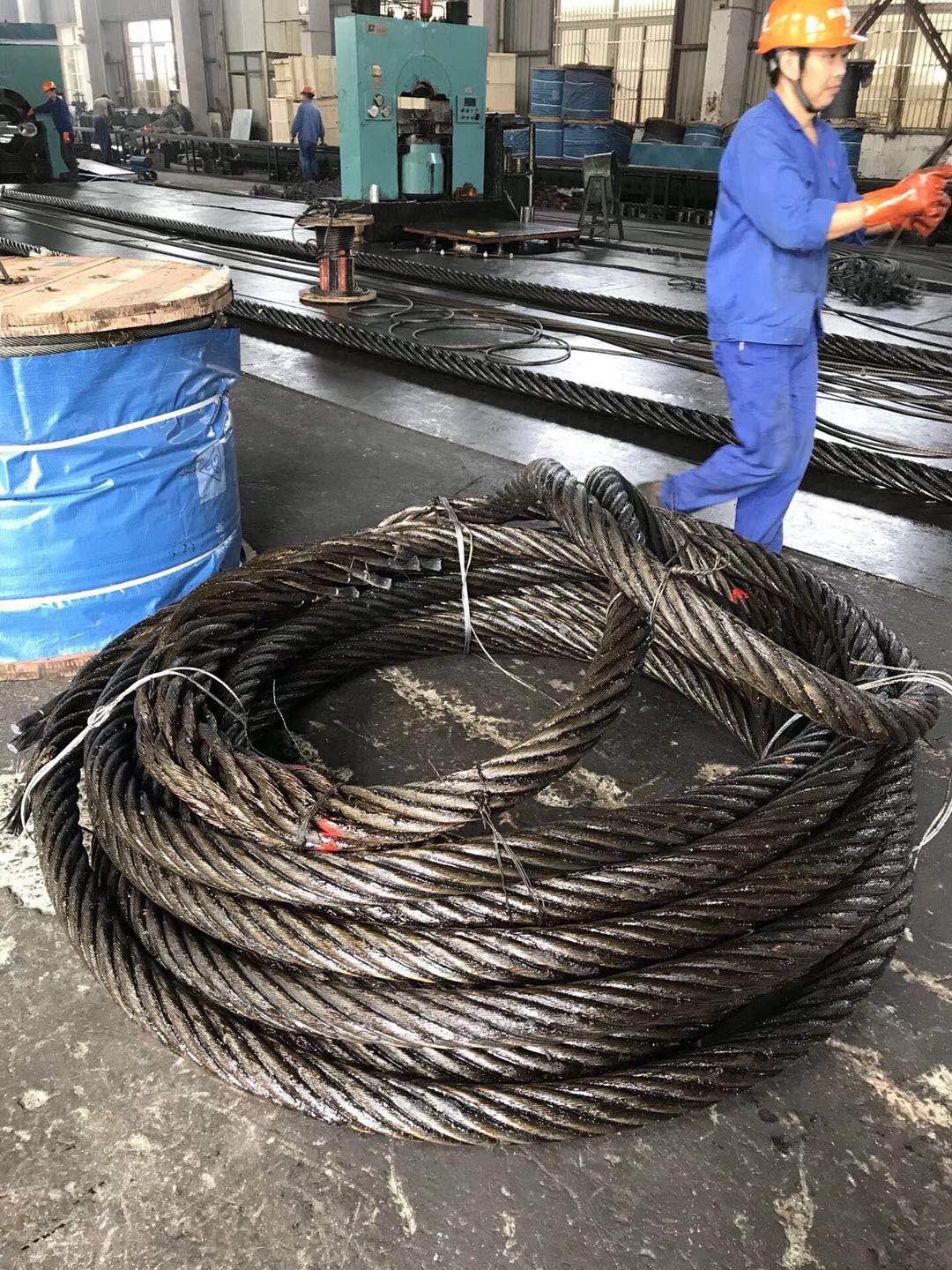 Great Wear Resistance Galvanized Manual Steel Wire Rope Soft Eye Cable Sling 2