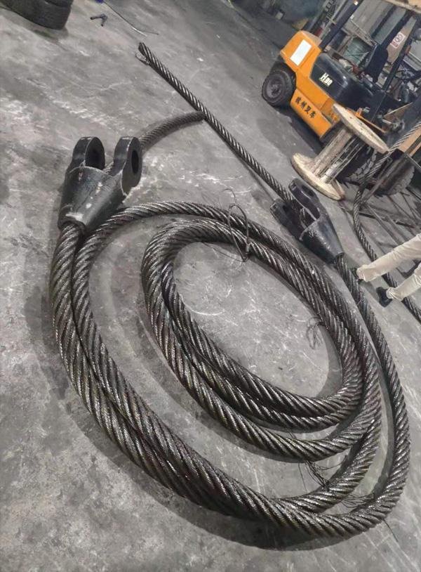 Marine Heavy Duty Lifting Open Spelter Socket Steel Wire Rope Sling 3