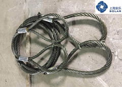 10mm-80mm Man Hand Spliced Soft Eye Galvanized Steel Wire Rope