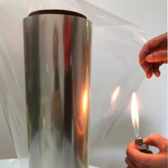 Colorless transparent PET flame retardant film