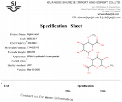 Factory Supply Alginic acid CAS 9005-32-7