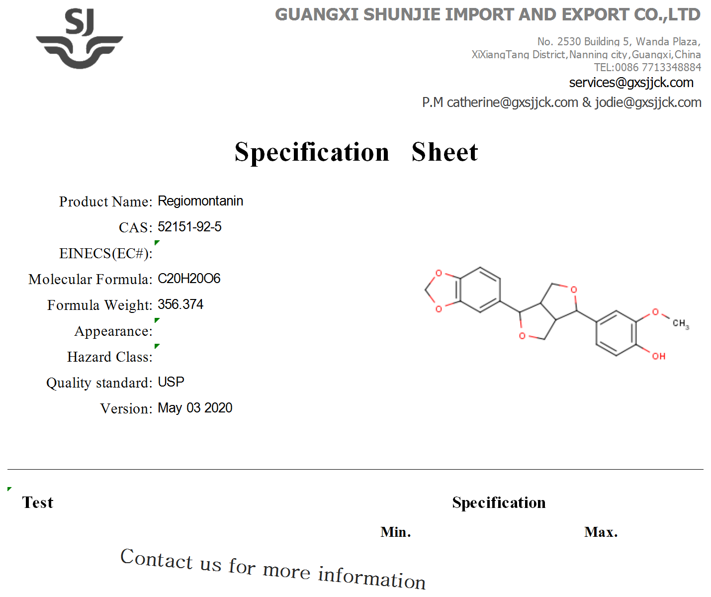 High Quality Regiomontanin CAS 52151-92-5 