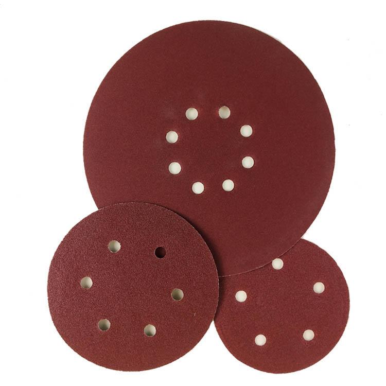 Factory supply 125mmm Alumina oxide velcro  sanding disc 4