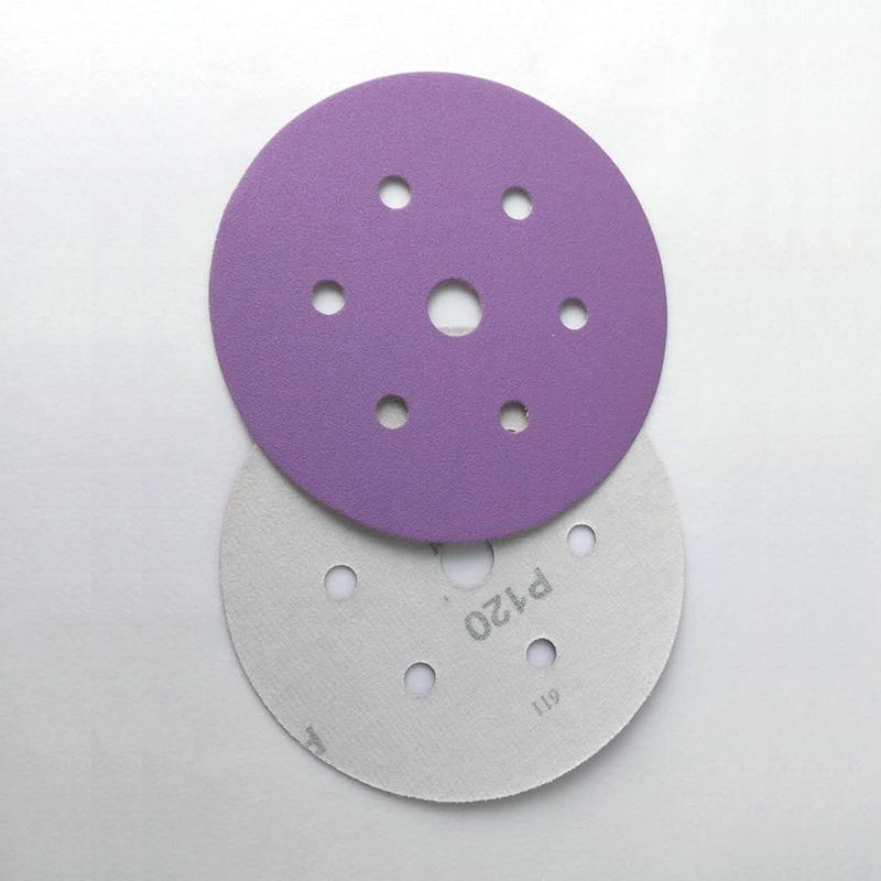 Purple ceramic sanding disc 3