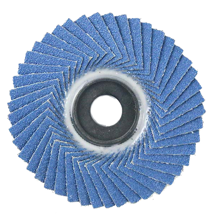 China supply korea flower flexible blue abrasive flap discs 3