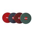 Red non woven nylon unitized wheel