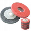 Red non woven nylon unitized wheel 5