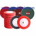 Red non woven nylon unitized wheel 1