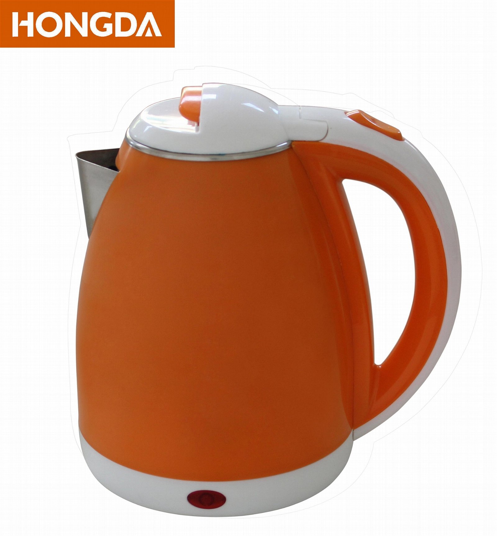 Orange colored double layer 1.8L Electric Kettle 
