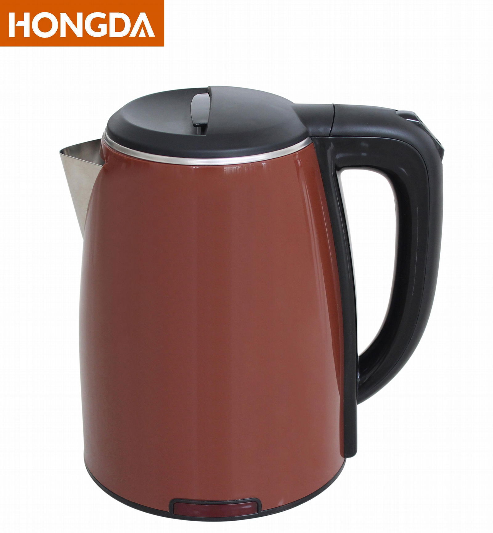 Brown colored double layer 1.8L Electric Kettle 
