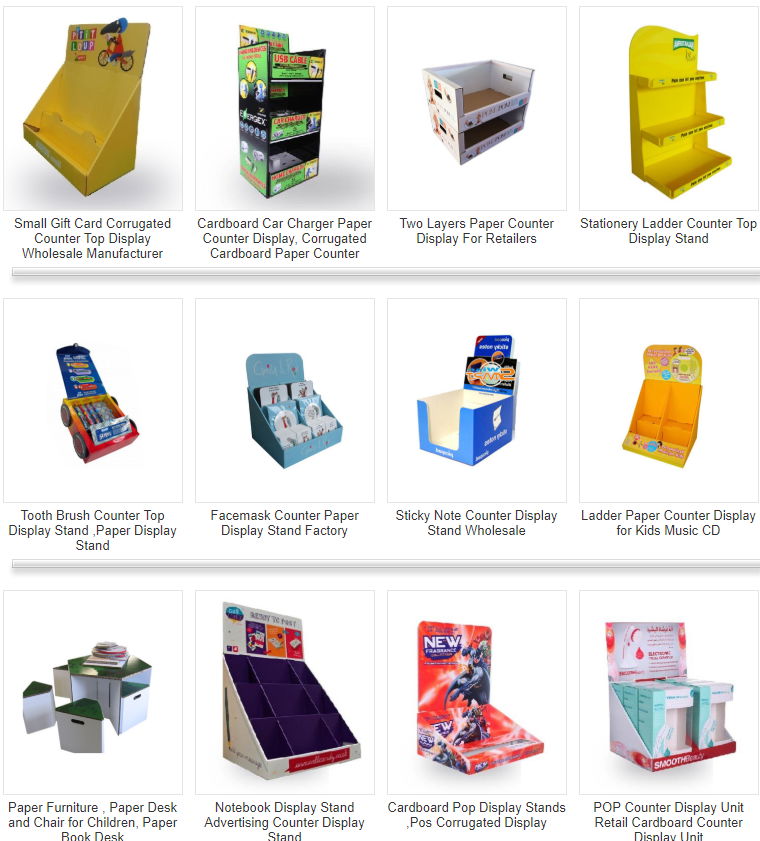 Supermarket pharmacy custom paper display shelf 3