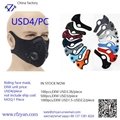 Factory price with breathing valve civil riding mask replaceable filter
