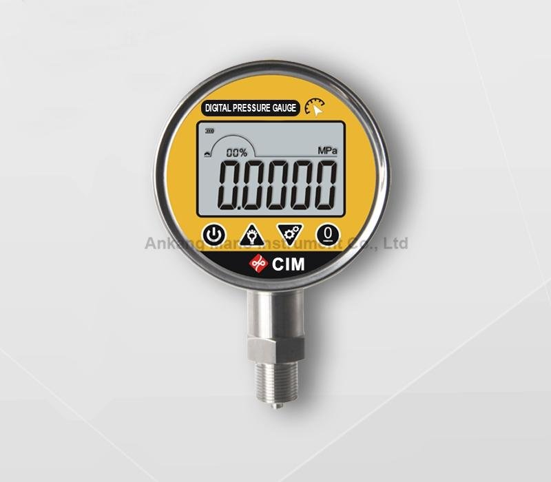 LCD digital pressure gauge with output data logging