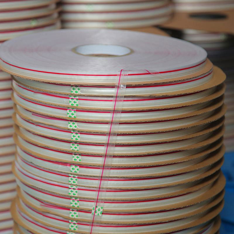 HDPE Resealable Bag Sealing Tape with Red Line for BOPP Head Bag 4