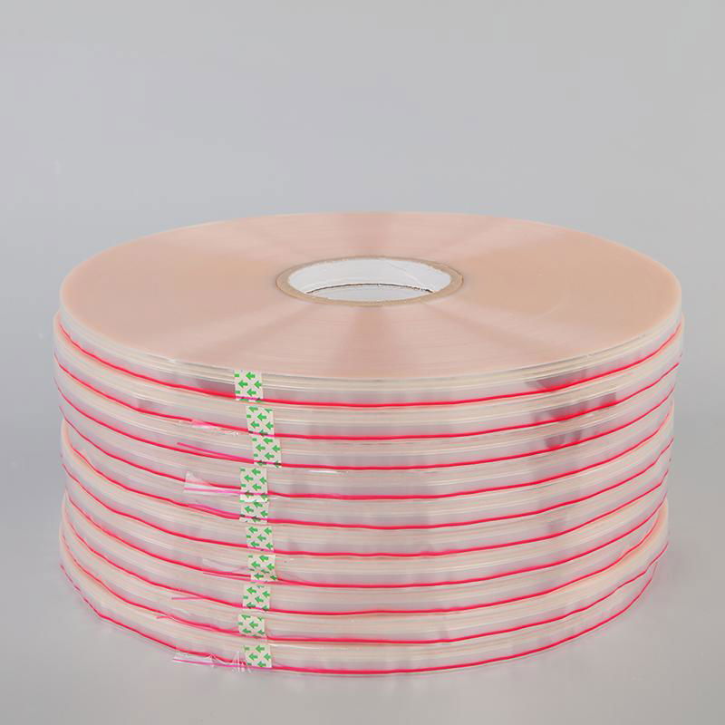 Double Sided Releasing Red Liner Easy to Tear Bag Sealing Tape 4