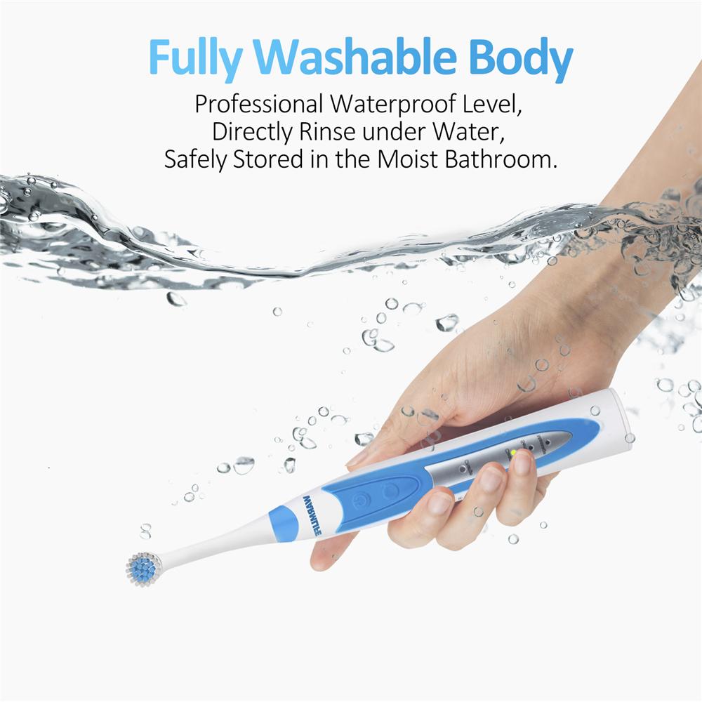 Electric Toothbrush Rotary Power Supply 3 Modes Smart Timer IPX7 Waterproof USB 2