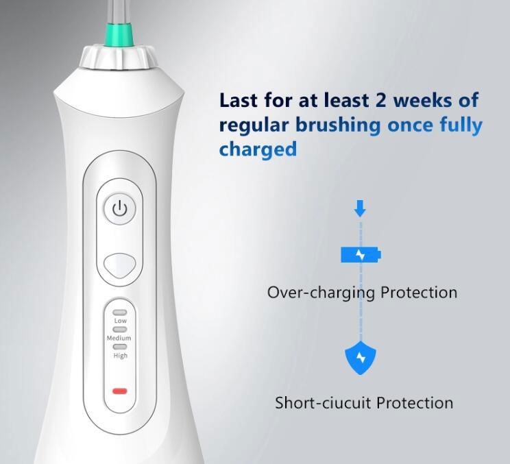 Dental hygiene portable cordless rechargeable IPX7 Water Flosser Oral Irrigator  2