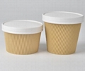 Triple Wall Ripple Kraft Paper Soup Cup 2
