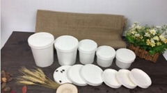 Biodegradable PLA lined disposable paper soup cup with PLA lid